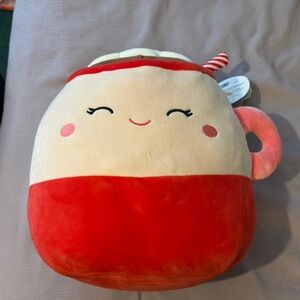 Squishmallows Red and Cream Marshina Plush Mug